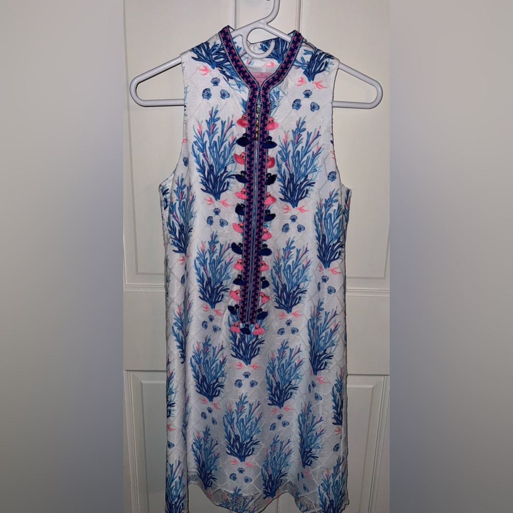 Lilly Pulitzer Coral Reef Dress - Blue & Pink Multicolor - Size 0